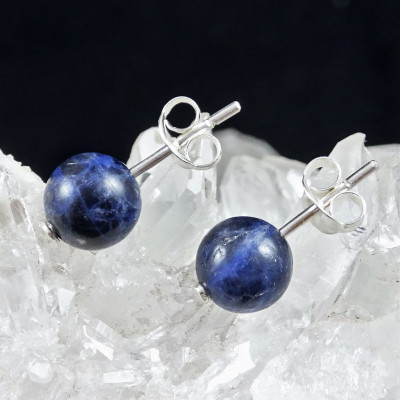 Pendientes sodalita y plata 925 mm