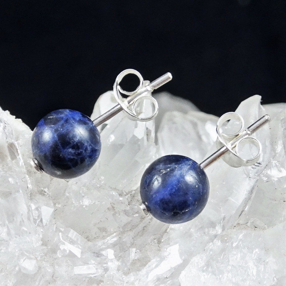 Pendientes sodalita y plata 925 mm