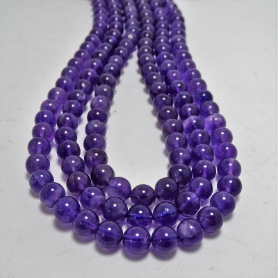Hilo de Amatista bola de 8 mm. lisa