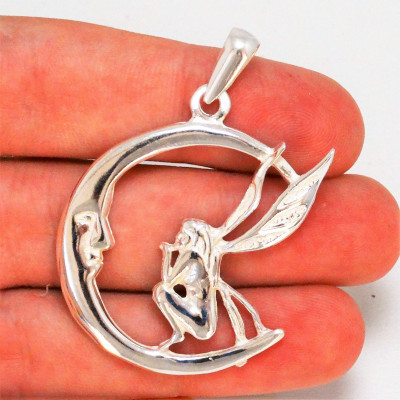 Colgante Hada en Luna de plata 1ª ley