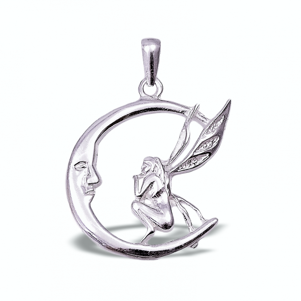 Colgante Hada en Luna de plata 1ª ley