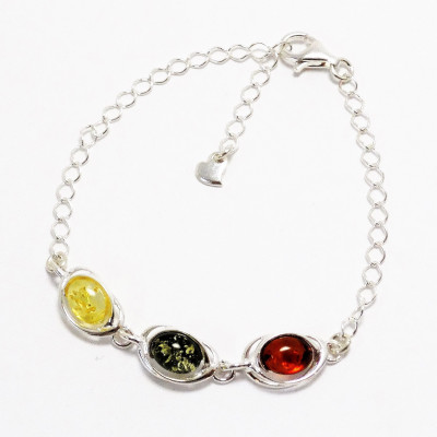 Pulsera Ámbar y plata 925mm