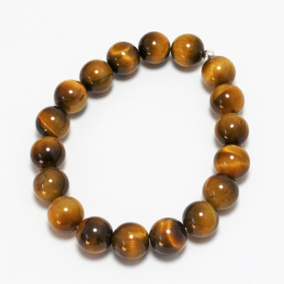 Conjunto ojo de tigre y plata 925 mm