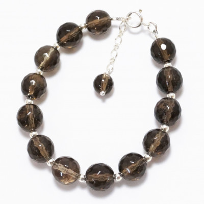 Conjunto de Cuarzo Ahumado y plata de 1ª ley
