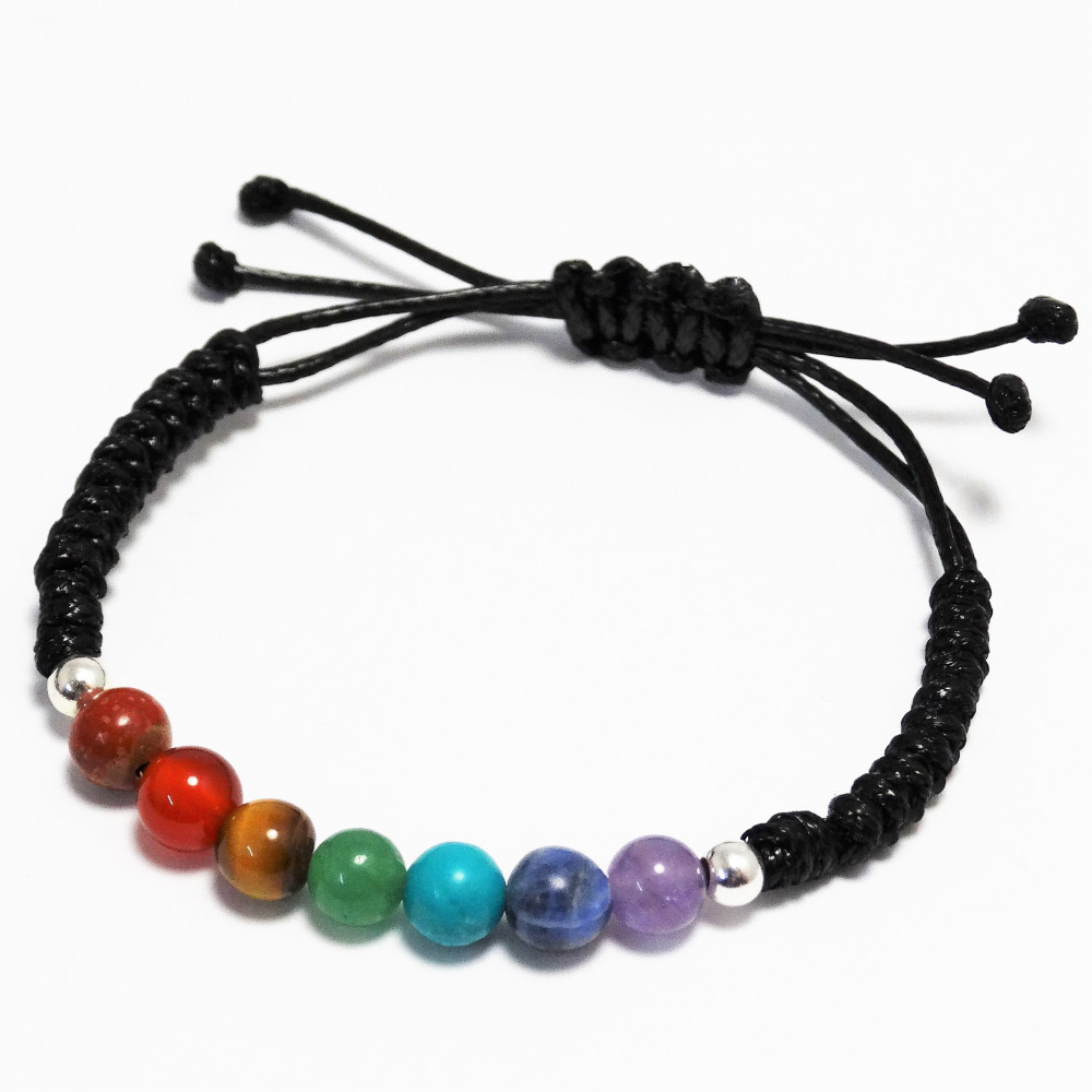 Pulsera niño 7 chakras y plata de 1ª ley Pulsera niño 7 chakras y plata de 1ª ley