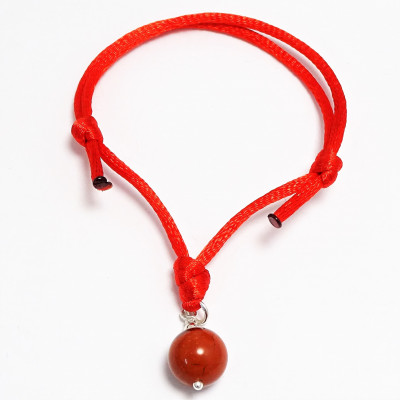 Pulsera de jaspe rojo y plata 1ª ley