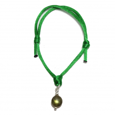 Pulsera Labradorita y plata 1ª ley
