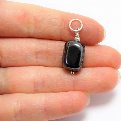 Colgante Hematites y plata 925 mm