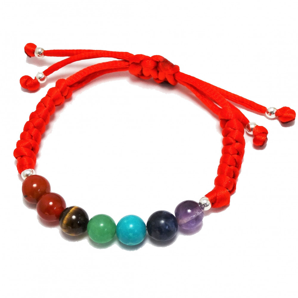 Pulsera 7 Chakras 8 mm lisa SR P7CK38 Pulsera 7 Chakras 8 mm lisa SR P7CK38