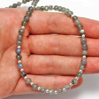 Conjunto de Labradorita y plata de 1ª ley