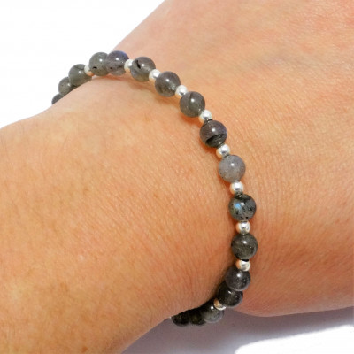 Conjunto de Labradorita y plata de 1ª ley